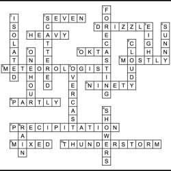 Weather crossword puzzle answer key