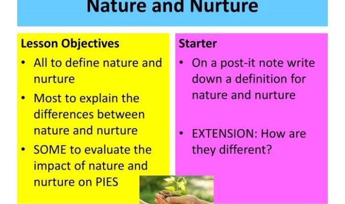 Nature vs nurture lesson plan