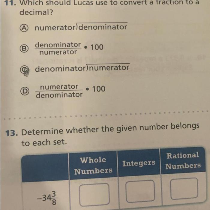 Determine whether the given number belongs to each set